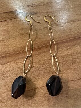 Mark Edge vintage sterling silver chain with brown crystal